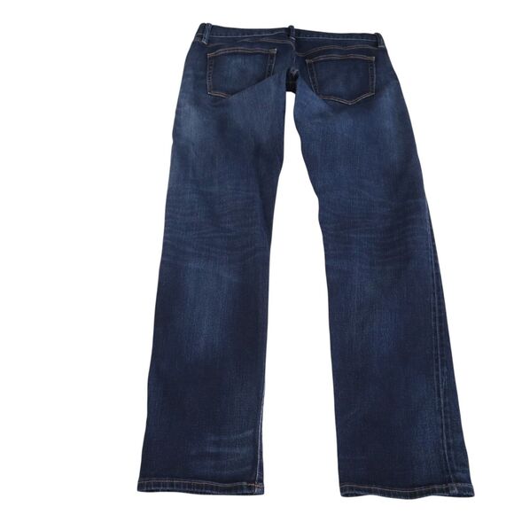 Uniqlo Red Line Selvedge Men's Slim Straight Low Rise Denim Blue Jeans 35Wx31L - Picture 9 of 13